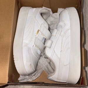 Puma Kids' White Velcro Sneakers